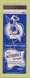Matchbook Cover - Cafe Metropole Lounge Colorado Springs