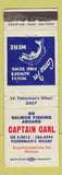 Matchbook Cover - Capital Carl Fishing Trips San Francisco? WEAR