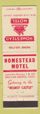 Matchbook Cover - Homestead Motel San Luis Obispo CA