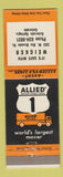 Matchbook Cover - Allied Van Lines Trucking Weicker Colorado Springs