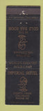 Matchbook Cover - Imperial Hotel Cripple Creek Colorado WORN