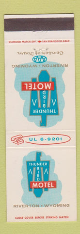 Matchbook Cover - Thunderbird Motel Riverton WY