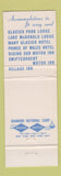 Matchbook Cover - Glacier National Park WEAR