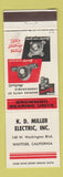Matchbook Cover - Browning Bearing Units SK Miller Electric Whittier CA