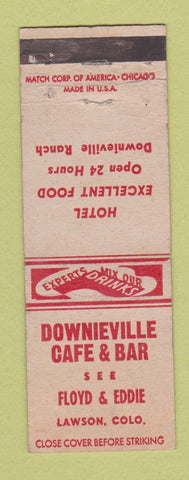 Matchbook Cover - Downieville Cafe Bar Lawson Colorado WEAR