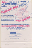 Matchbook Cover - US Capitol Universal Match Philadelphia Coal 40 Strike