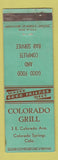 Matchbook Cover - Colorado Grill Colorado Springs WEAR