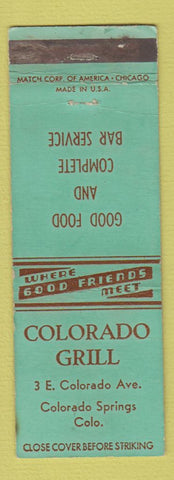 Matchbook Cover - Colorado Grill Colorado Springs WEAR