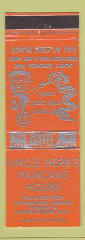 Matchbook Cover - Uncle Herb's Pancake House Manitou Springs Colorado