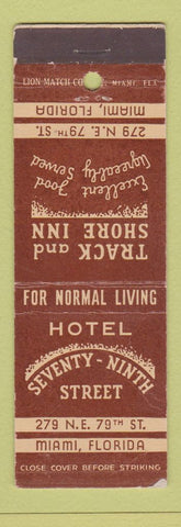 Matchbook Cover - Hotel Seventy Ninth Street Miami FL WEAR