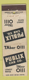 Matchbook Cover - Publix Cab Taxi Denver? WORN