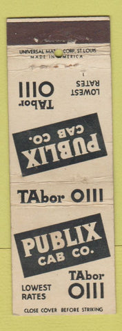 Matchbook Cover - Publix Cab Taxi Denver? WORN