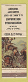 Matchbook Cover - Western Hills Restaurant Canon City Colorado WEAR
