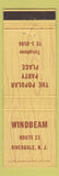 Matchbook Cover - Windbeam Riverdale NJ