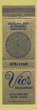 Matchbook Cover - Vic's Restaurant Boise ID