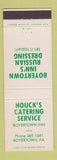 Matchbook Cover - Houck's Catering Service Boyertown Inn PA
