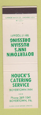 Matchbook Cover - Houck's Catering Service Boyertown Inn PA