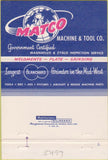 Matchbook Cover - Matco Machine Tool St Louis MO 40 Strike