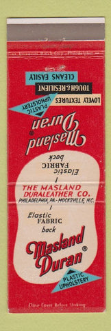 Matchbook Cover - Marsland Duran Plastic Upholstery Philadelphia PA