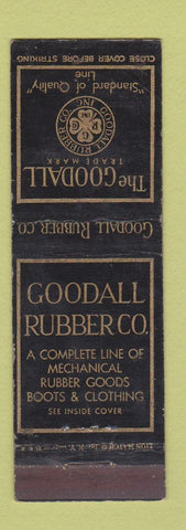 Matchbook Cover - Goodall Rubber  Philadelphia PA WEAR