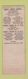Matchbook Cover - Goodall Rubber  Philadelphia PA WEAR