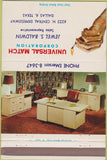 Matchbook Cover - Office Furniture Universal Match Dallas TX 40 Strike