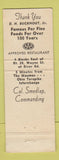 Matchbook Cover - Old Plantation Maumee OH WEAR