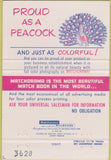 Matchbook Cover - Office Furniture Universal Match Washington DC 40 Strike