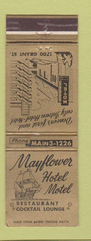 Matchbook Cover - Mayflower Hotel Motel Denver Colorado
