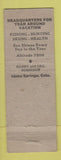 Matchbook Cover - 6 and 40 Eat Shop Buick Pontiac Idaho Springs Colorado