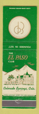 Matchbook Cover - El Paso Club Colorado Springs