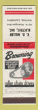 Matchbook Cover - Browning Roller Chain Drives KD Miller Whittier CA