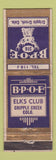 Matchbook Cover - Elks Lodge Cripple Creek Colorado