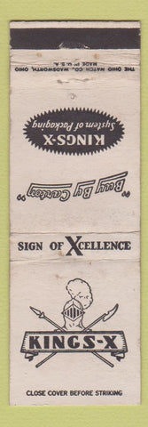Matchbook Cover - Kings X Hamburgers? WEAR
