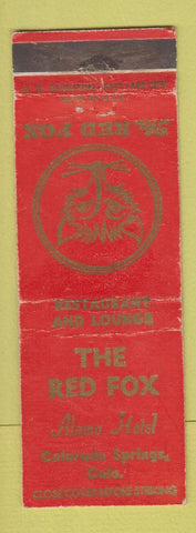 Matchbook Cover - Red Fox Alamo Hotel Colorado Springs WEAR