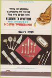 Matchbook Cover - Silverware Universal Match Pittsburgh PA 40 Strike