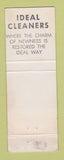 Matchbook Cover - Ideal Cleaners Laundry Colorado Springs