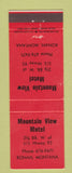 Matchbook Cover - Mountain View Motel Ronan MT