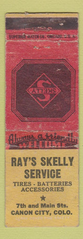 Matchbook Cover - Ray's Skelly oil gas Canon City Colorado WEAR