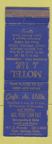 Matchbook Cover - Motel de Villa Colorado Springs WEAR