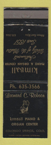 Matchbook Cover - Kimball Piano Organ Center Colorado Springs