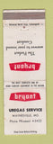Matchbook Cover - Bryant Heating Uregas Service Waynesville MO WEAR