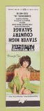 Matchbook Cover - Staver High Country Salvage Cherokee IA pinup WEAR