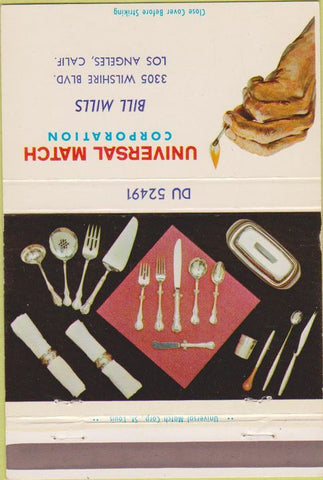 Matchbook Cover - Silverware Universal Match Los Angeles CA 40 Strike