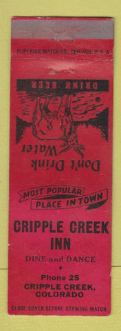 Matchbook Cover - Cripple Creek Inn Colorado