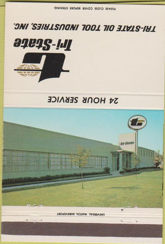Matchbook Cover - Tri State Oil Tool New Orleans LA  40 Strike