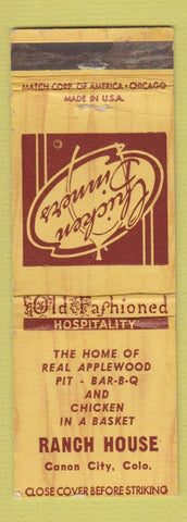 Matchbook Cover - Ranch House Canon City Colorado WEAR