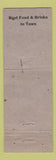 Matchbook Cover - Beautiful Bear Creek Bar Cafe Morrison Colorado WEAR