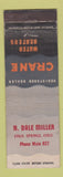 Matchbook Cover - Crane Water Heaters H Dale Miller Colorado Springs