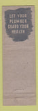 Matchbook Cover - Crane Water Heaters H Dale Miller Colorado Springs